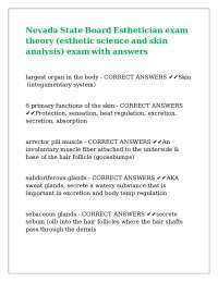 Nevada State Board Esthetician exam theory (esthetic science and skin analysis) exam with