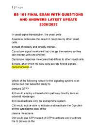 BS 161 FINAL EXAM WITH QUESTIONS AND ANSWERS LATEST UPDATE 2026\2027