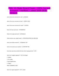 PMU VA State Board Exam | 100% Correct Answers | Verified | Latest 2025-2026 Version