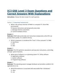 IC3 GS6 Level 3 Exam Questions and Correct Answers With Explanations