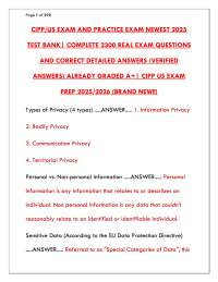 CIPP/US Exam Prep 2025/2026 — 2300+ Real Questions & Answers | Latest Test Bank