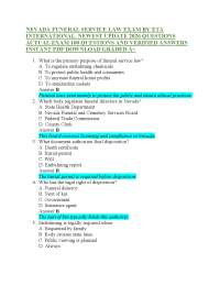NEVADA FUNERAL SERVICE LAW EXAM BY ETA INTERNATIONAL. NEWEST UPDATE 2026 QUESTIONS ACTUA