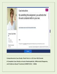 Comprehensive Case Study: Flank Pain in a 33-Year-Old Female A Complete Case Study on Acu