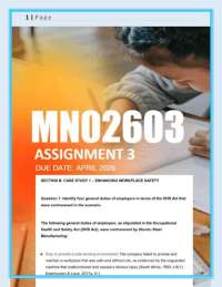 MN02603 ASSIGNMENT 3 DUE DATE: APRIL 2026 SECTION B: CASE STUDY 1 – ENHANCING WORKPLACE