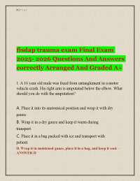 FISDAP Trauma Final Exam Practice Questions & Answers (2025–2026 Study Guide)