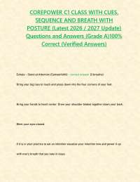 COREPOWER C1 CLASS WITH CUES, SEQUENCE AND BREATH WITH POSTURE (Latest 2026 / 2027 Update)