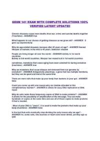 GESM 141 EXAM WITH COMPLETE SOLUTIONS 100% VERIFIED LATEST UPDATE!!