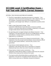IC3 GS6 Level 2 Certification Exam – Full Test with 100% Correct Answers| Actual Exam|