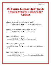 Oil burner License Study Guide ( Massachusetts ) 2026/2027 Update