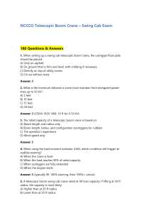 NCCCO Telescopic Boom Crane – Swing Cab Exam (Version 2) 180 Questions & Answers 1. What i