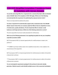 CON 2370 Simplified Acquisition Procedures Exam| 55 Questions with Correct Answers