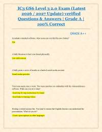 IC3 GS6 Level 3 2.0 Exam (Latest 2026 / 2027 Update) verified Questions & Answers |