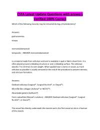 CSFA Latest Update Questions with answers Verified 100% Correct