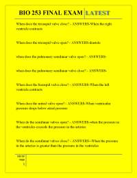 BIO 253 FINAL EXAM LATEST