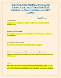 IC3 GS6 Level 2 Digital Literacy Exam (Latest 2026 / 2027 Update) verified Q & A