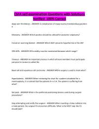 CSFA self-examination Questions with Solutions Verified 100% Correct