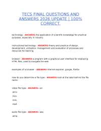 TECS FINAL EXAM – QUESTIONS AND ANSWERS | 2026 UPDATE | 100% CORRECT