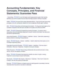 Accounting Fundamentals: Key Concepts, Principles, and Financial Statements| Guarantee Pas