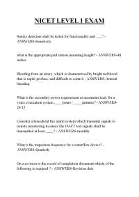 NICET LEVEL 1 EXAM ,NICET LEVEL 1 EXAM
