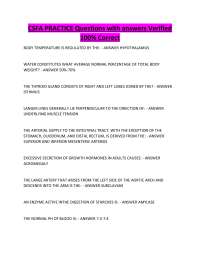 CSFA PRACTICE Questions with answers Verified 100% Correct