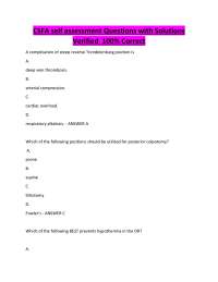 CSFA self assessment Questions with Solutions Verified 100% Correct