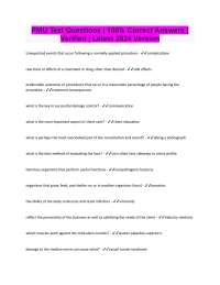 PMU Test Questions | 100% Correct Answers | Verified | Latest 2026 Version