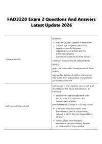 FAD3220 Exam 2 Questions And Answers Latest Update 2026