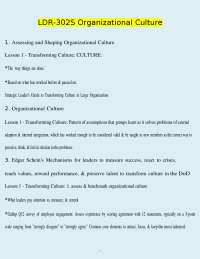 LDR ORGANIZATIONAL CULTURE