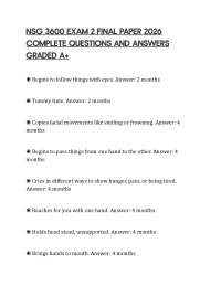 NSG 3600 EXAM 2 FINAL PAPER 2026 COMPLETE QUESTIONS AND ANSWERS GRADED A+