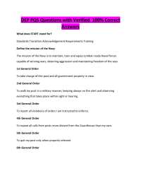 DEP PQS Questions with Verified 100% Correct Answers
