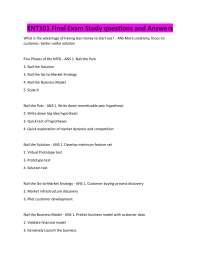 ENT101 Final Exam Study questions and Answers
