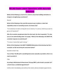 RELIAS Exam Latest Questions with Accurate Solutions