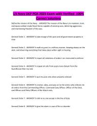US Navy DEP PQS 2025 Exam with Verified 100% Correct Solutions