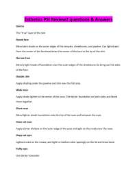 Esthetics PSI Review2 questions & Answers