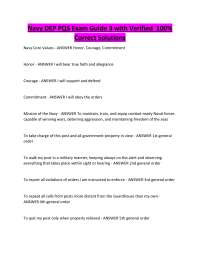 Navy DEP PQS Exam Guide 3 with Verified 100% Correct Solutions