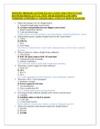 FREIGHT BROKER LICENSE EXAM LATEST 2026 UPDATE FAST REVIWED FROM ACTUAL TEST 150 QUESTION