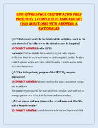 EPIC Hyperspace Certification Prep 2025-2027 | Complete Flashcard Set (200 Questions) with