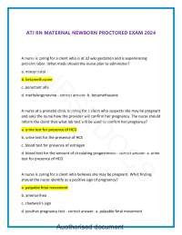ATI RN Maternal Newborn Proctored Exam Study Guide (2024)