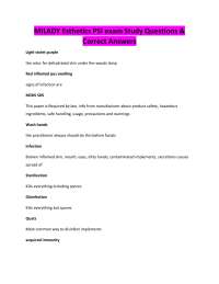 MILADY Esthetics PSI exam Study Questions & Correct Answers