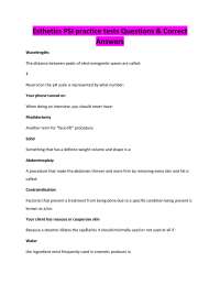 Esthetics PSI practice tests Questions & Correct Answers