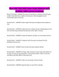 Navy DEP PQS 2025 Exam Study Material with Verified 100% Correct Solutions