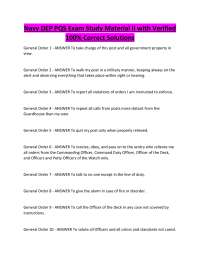 Navy DEP PQS Exam Study Material II with Verified 100% Correct Solutions