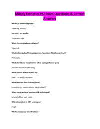 Milady Esthetics PSI Exam Questions & Correct Answers