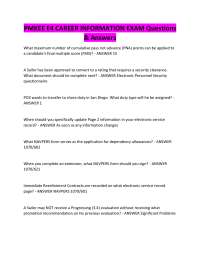 PMKEE E4 CAREER INFORMATION EXAM Questions & Answers