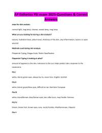 AP Esthetics PSI exam 2025-Questions & Correct Answers