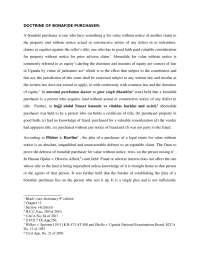 doctrine of bonafide purchaser for value