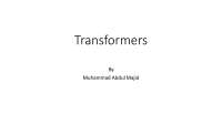 transformers in electrical netwrork analysis