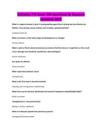 Esthetics PSI Exam 100 questions & Answers Updated 2025