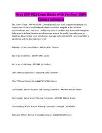 Navy DEP PQS Exam Guide with Verified 100% Correct Solutions