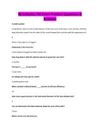 Nj Esthetics PSI Exam Practice Questions & Answers